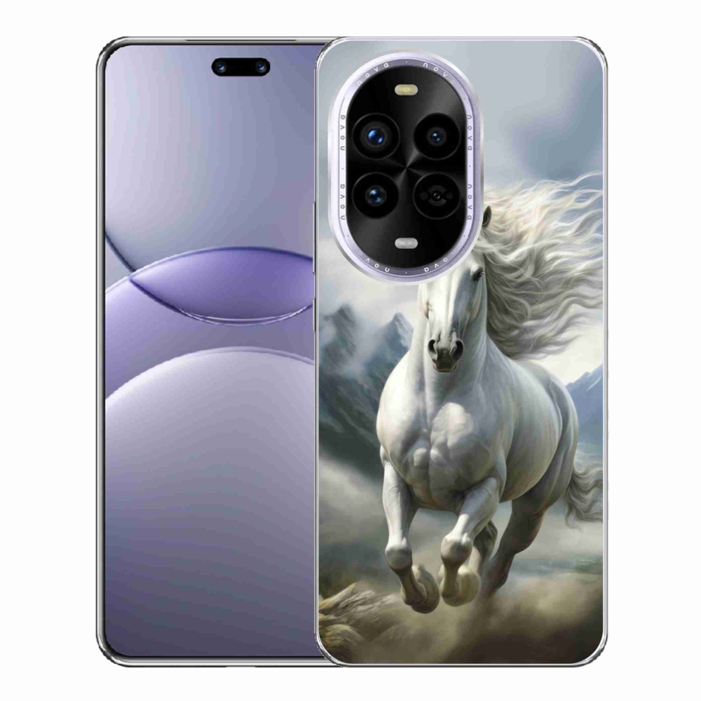 Gelový kryt mmCase na Huawei Nova 13 Pro 5G - běžící bílý kůň 3