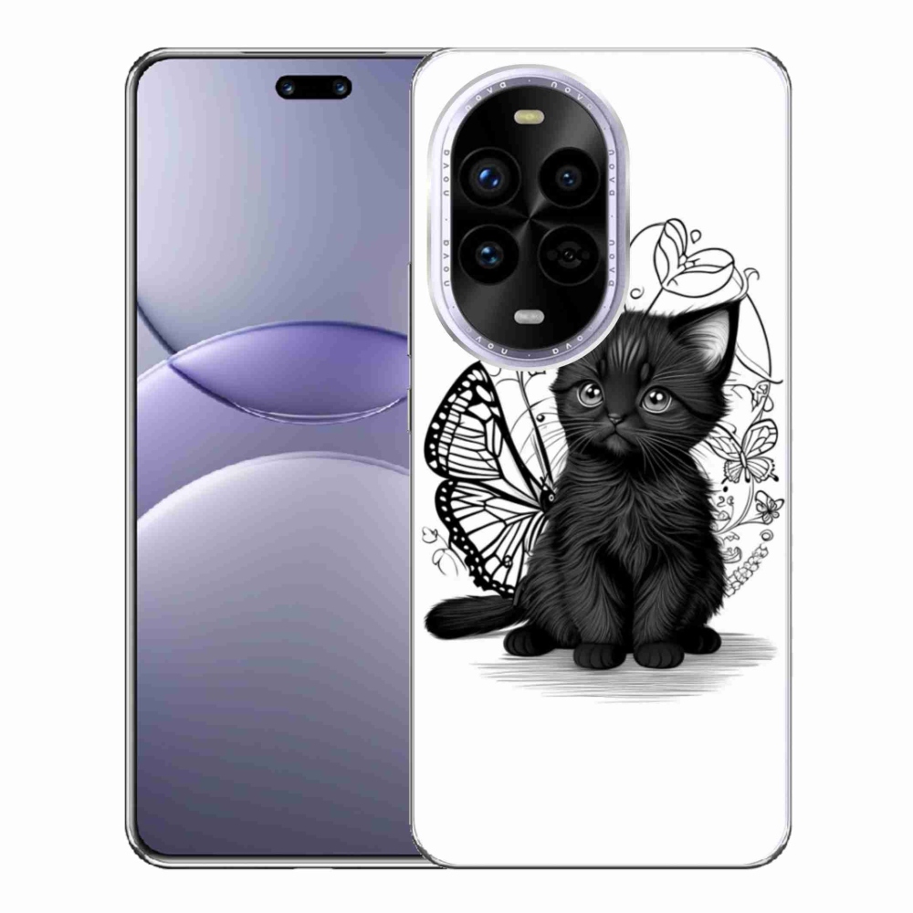 Gelový kryt mmCase na Huawei Nova 13 Pro 5G - černé kotě