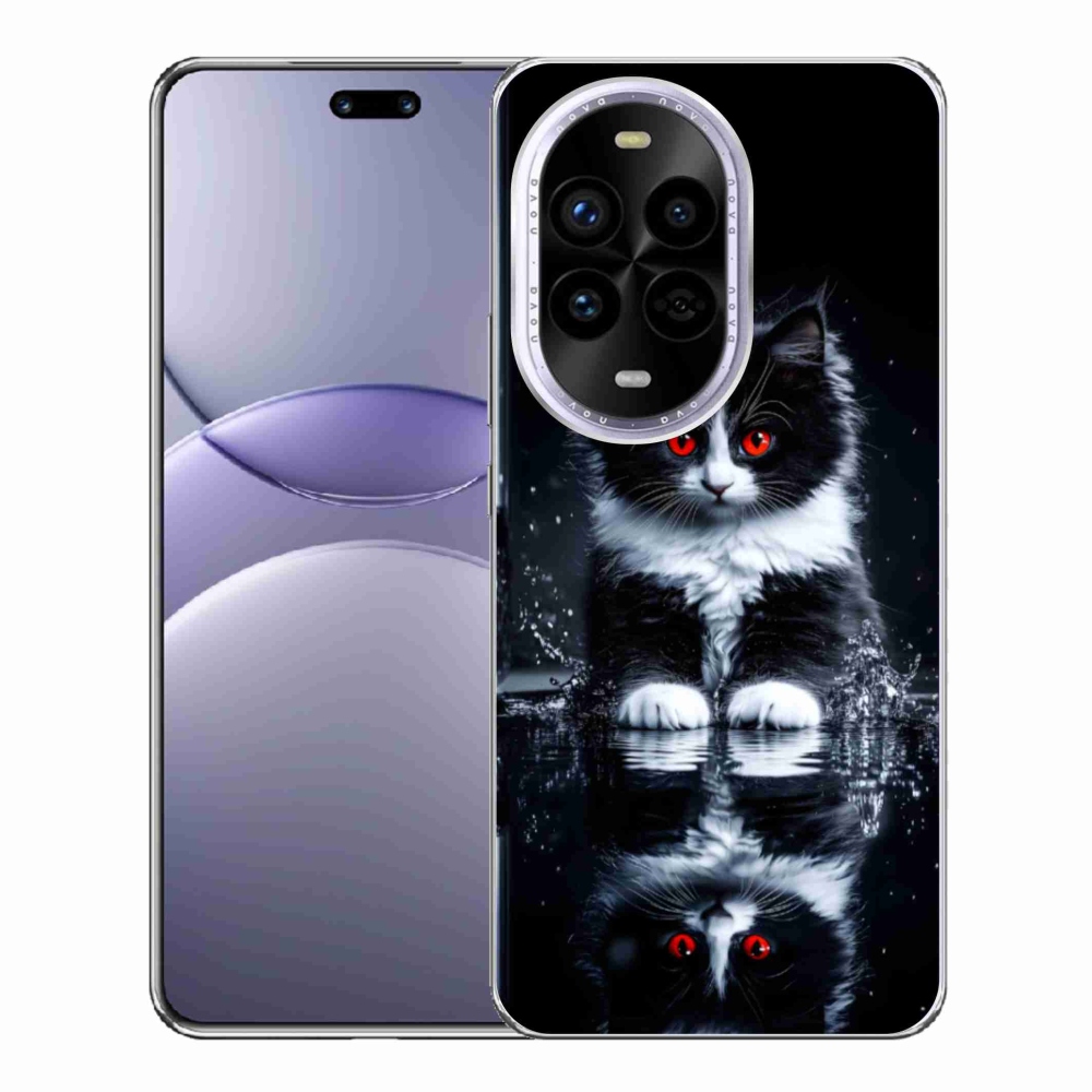 Gelový kryt mmCase na Huawei Nova 13 Pro 5G - černobílé kotě
