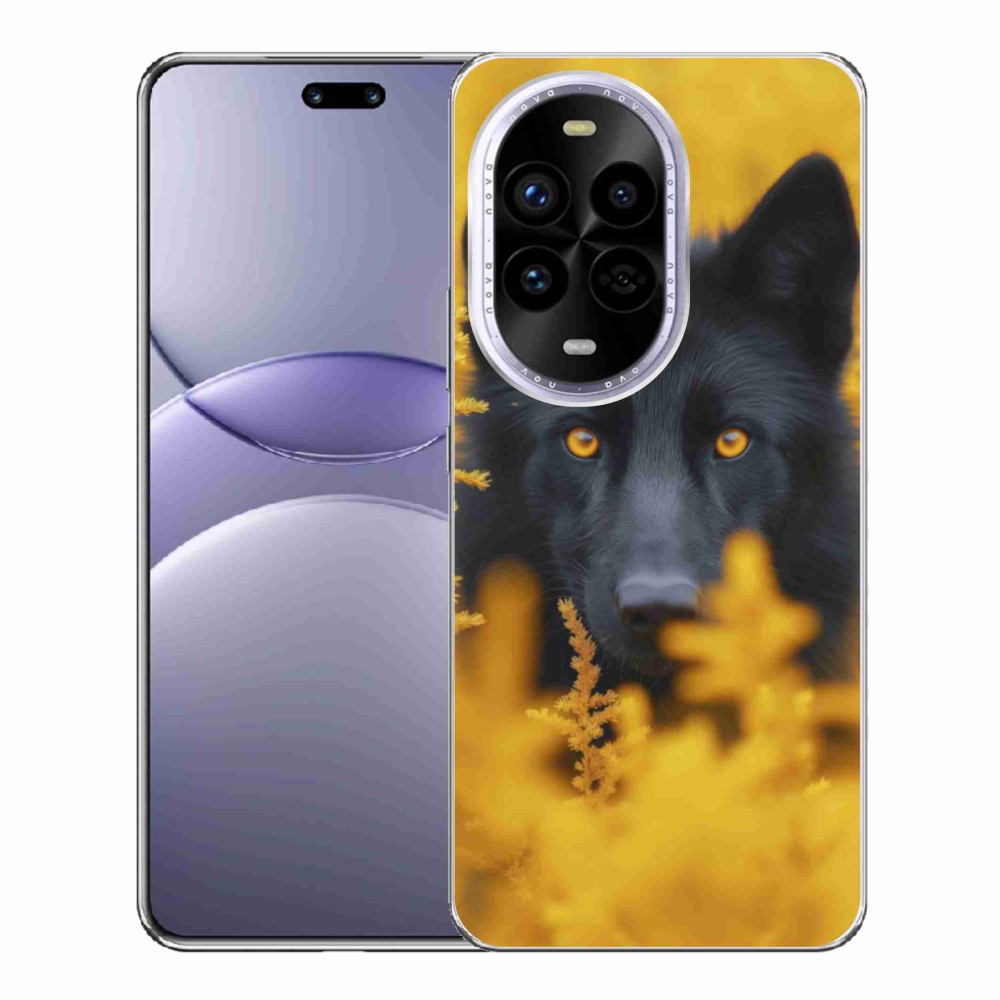 Gelový kryt mmCase na Huawei Nova 13 Pro 5G - černý vlk 2