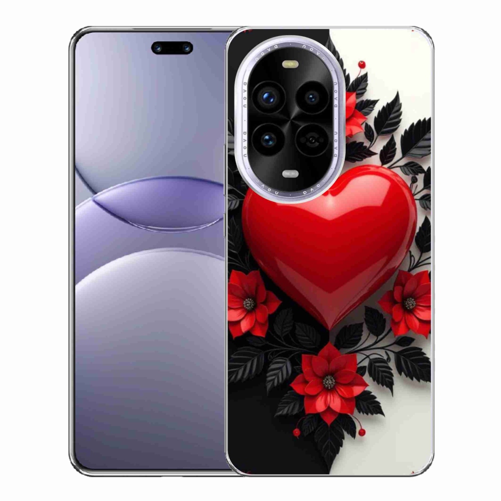 Gelový kryt mmCase na Huawei Nova 13 Pro 5G - červené srdce