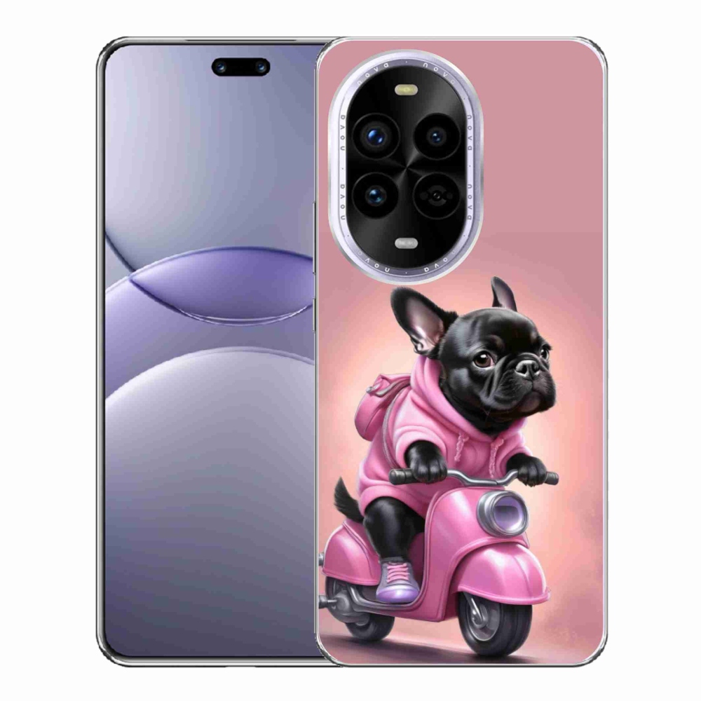 Gelový kryt mmCase na Huawei Nova 13 Pro 5G - francouzský buldoček na skútru
