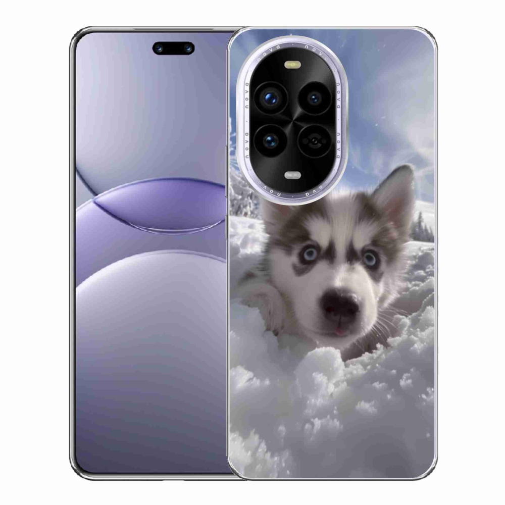 Gelový kryt mmCase na Huawei Nova 13 Pro 5G - husky ve sněhu