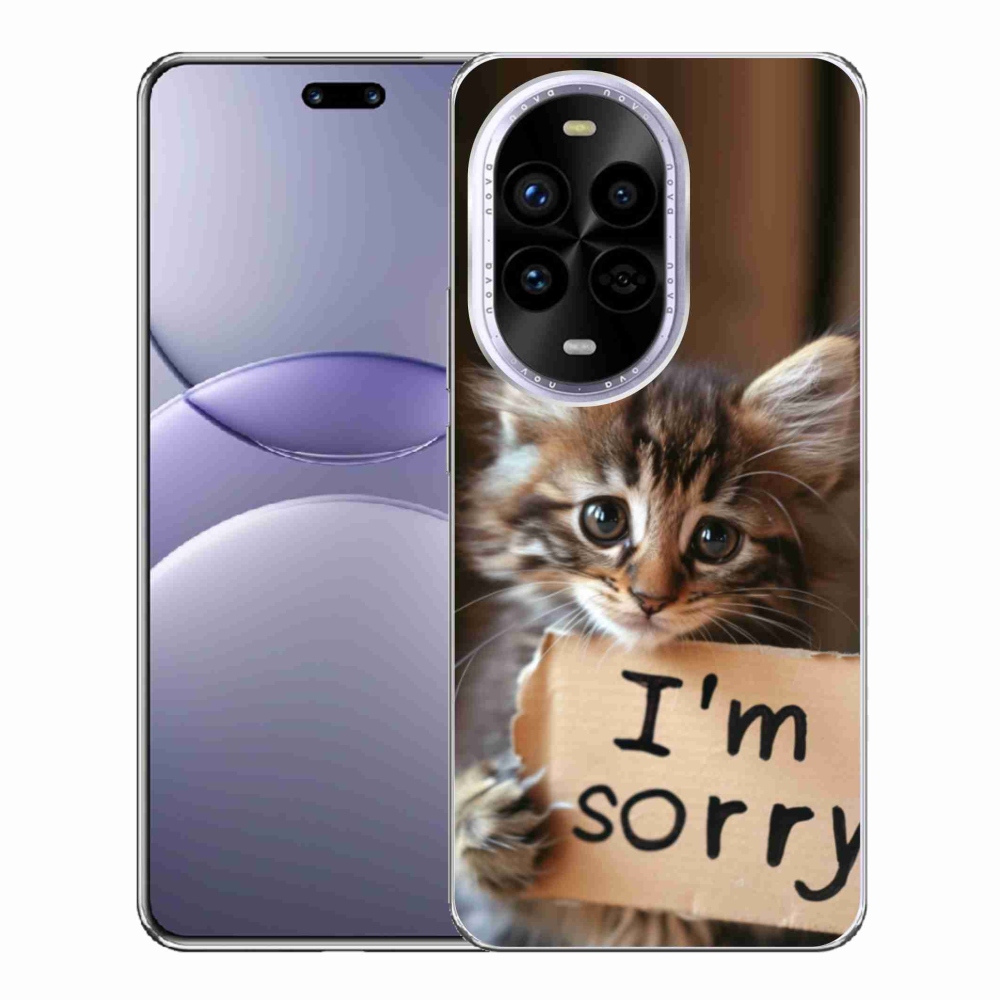 Gelový kryt mmCase na Huawei Nova 13 Pro 5G - kočíčí omluva