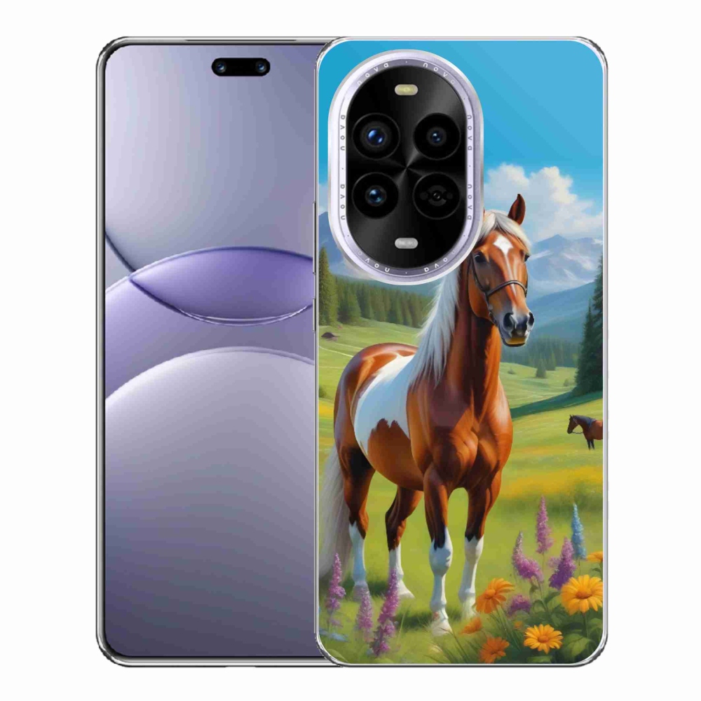 Gelový kryt mmCase na Huawei Nova 13 Pro 5G - kůň na louce