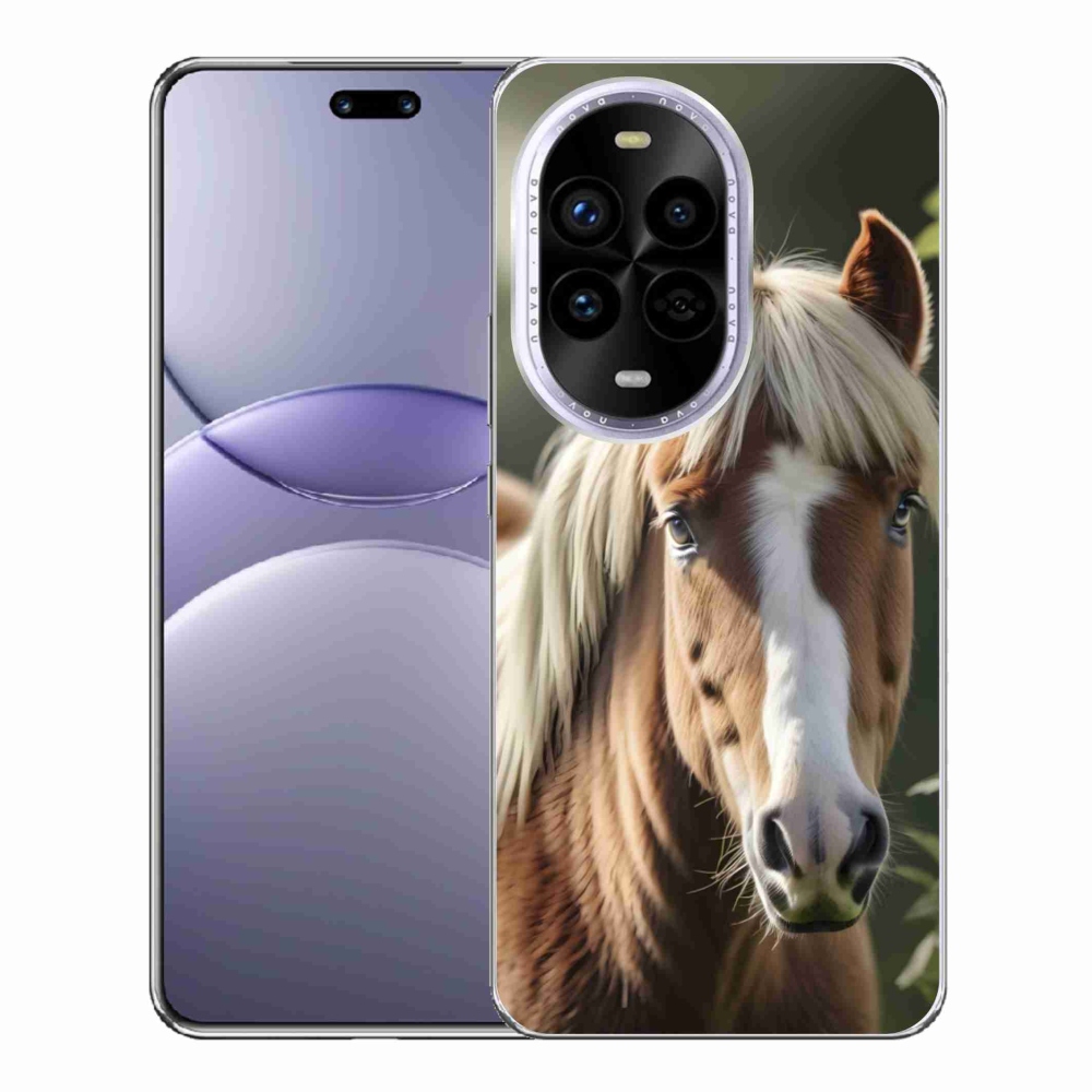 Gelový kryt mmCase na Huawei Nova 13 Pro 5G - kůň se světlou hřívou