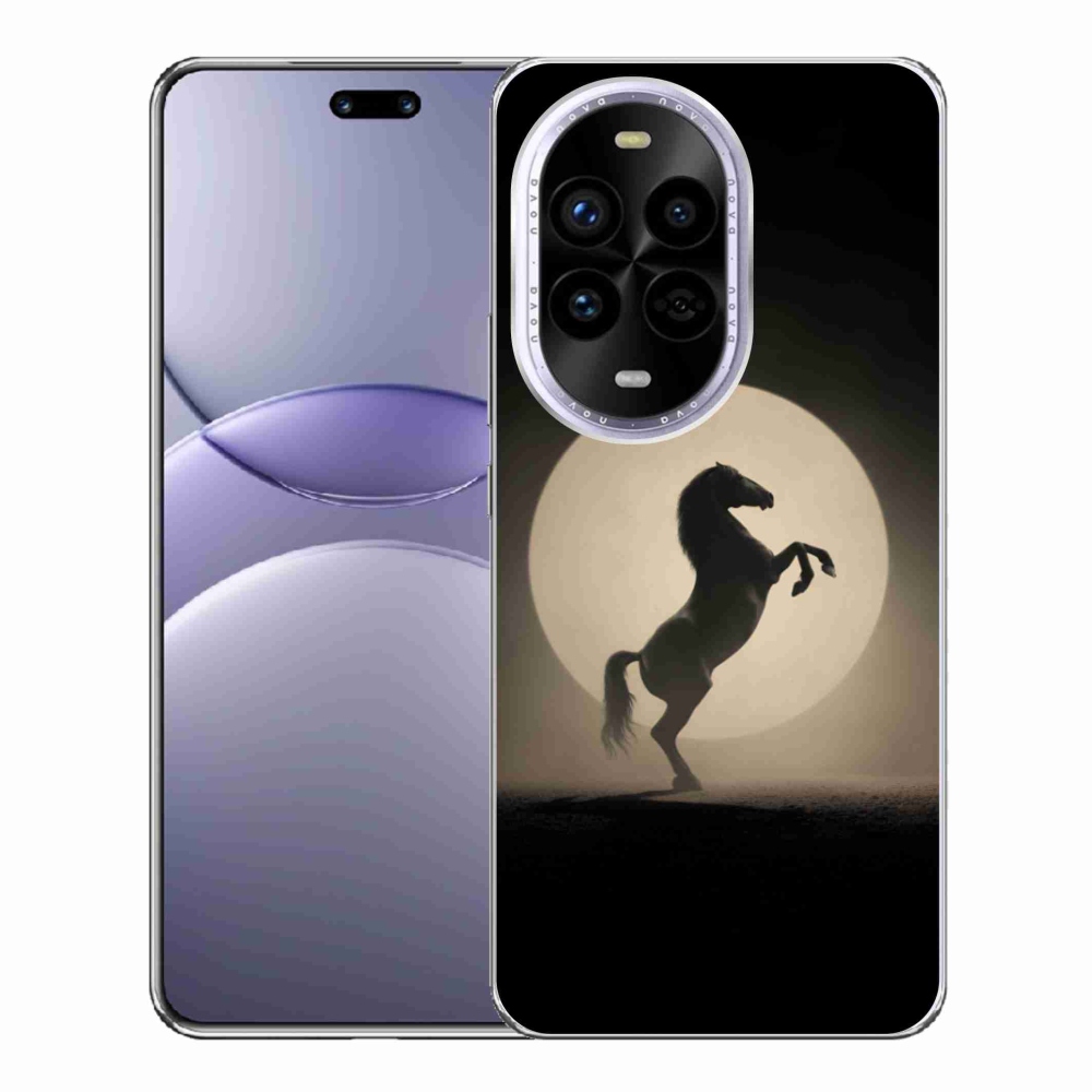 Gelový kryt mmCase na Huawei Nova 13 Pro 5G - kůň v siluetě