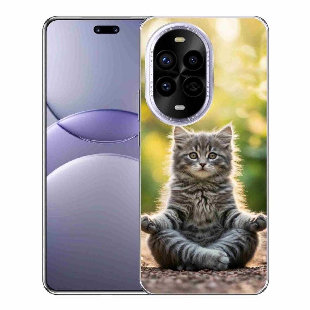 Gelový kryt mmCase na Huawei Nova 13 Pro 5G - meditující kotě