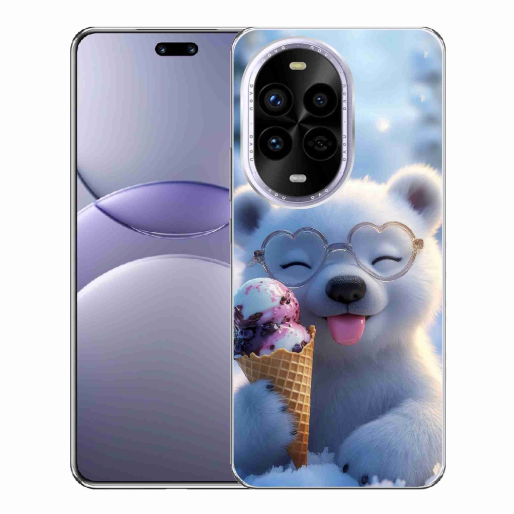 Gelový kryt mmCase na Huawei Nova 13 Pro 5G - medvídek se zmrzlinou