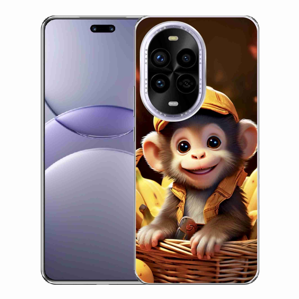 Gelový kryt mmCase na Huawei Nova 13 Pro 5G - opice v košíku
