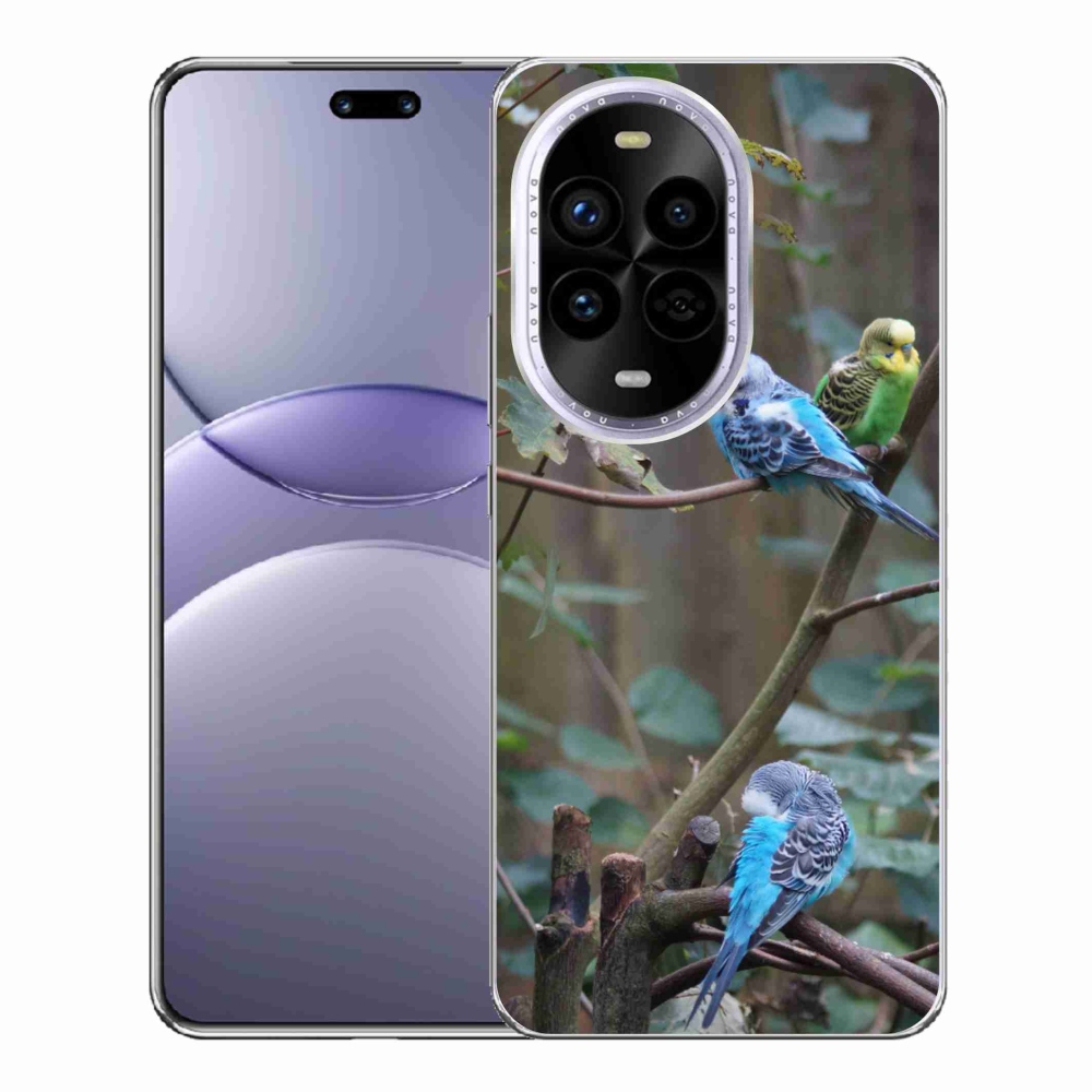Gelový kryt mmCase na Huawei Nova 13 Pro 5G - papoušci na větvi