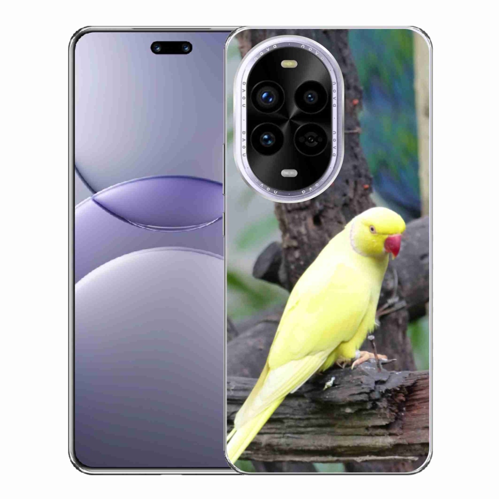 Gelový kryt mmCase na Huawei Nova 13 Pro 5G - papoušek alexandr žlutý