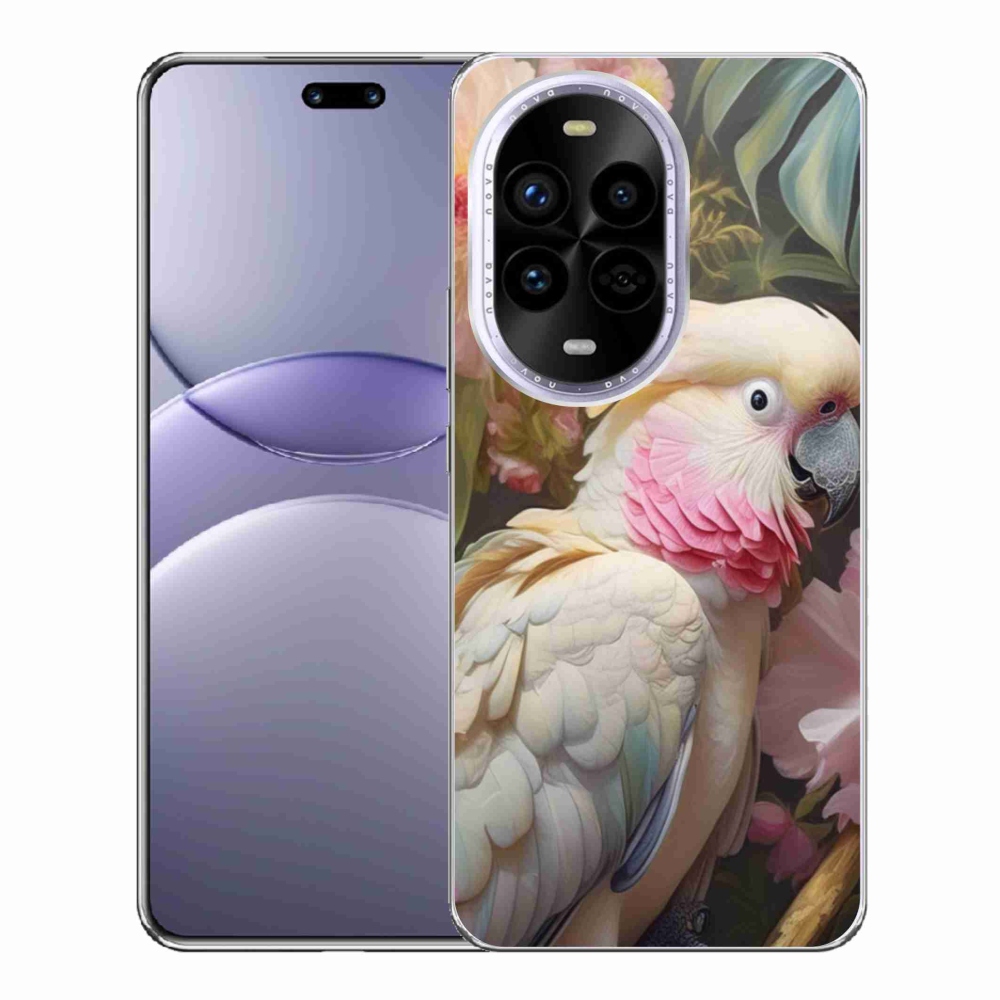 Gelový kryt mmCase na Huawei Nova 13 Pro 5G - papoušek kakadu růžový 2