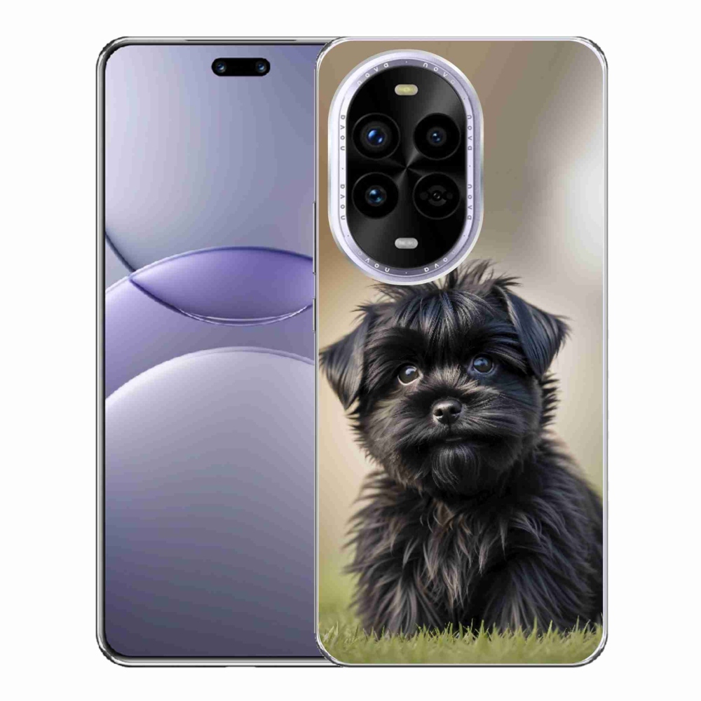 Gelový kryt mmCase na Huawei Nova 13 Pro 5G - roztomilý černý pejsek