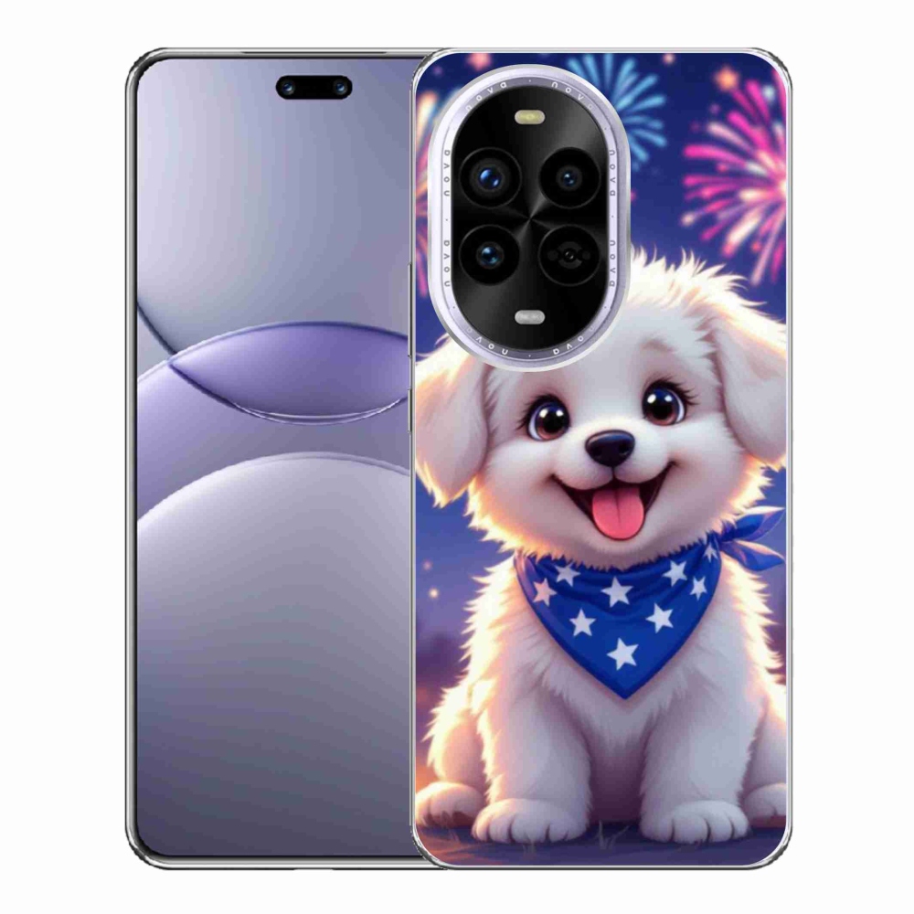 Gelový kryt mmCase na Huawei Nova 13 Pro 5G - slavnostní štěně