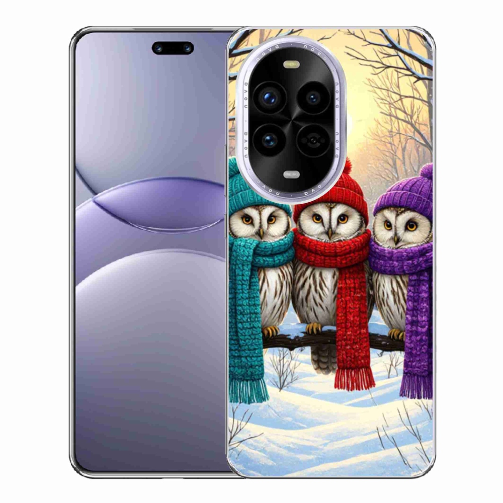 Gelový kryt mmCase na Huawei Nova 13 Pro 5G - soví přátelé