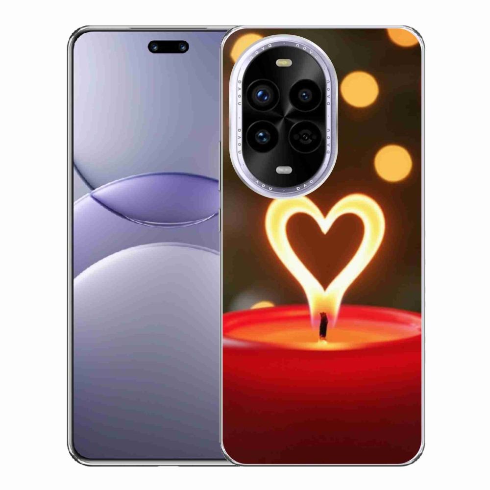 Gelový kryt mmCase na Huawei Nova 13 Pro 5G - srdce z plamene