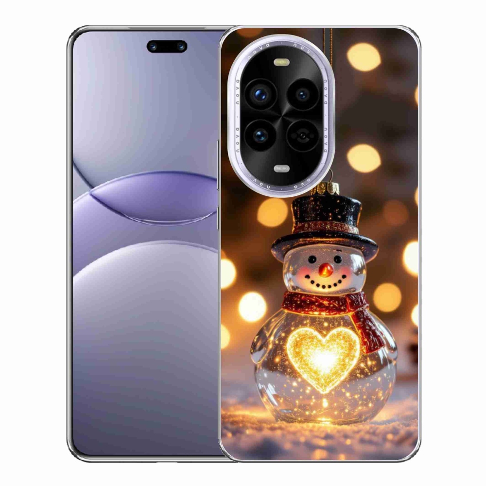 Gelový kryt mmCase na Huawei Nova 13 Pro 5G - svítící vánoční sněhulák