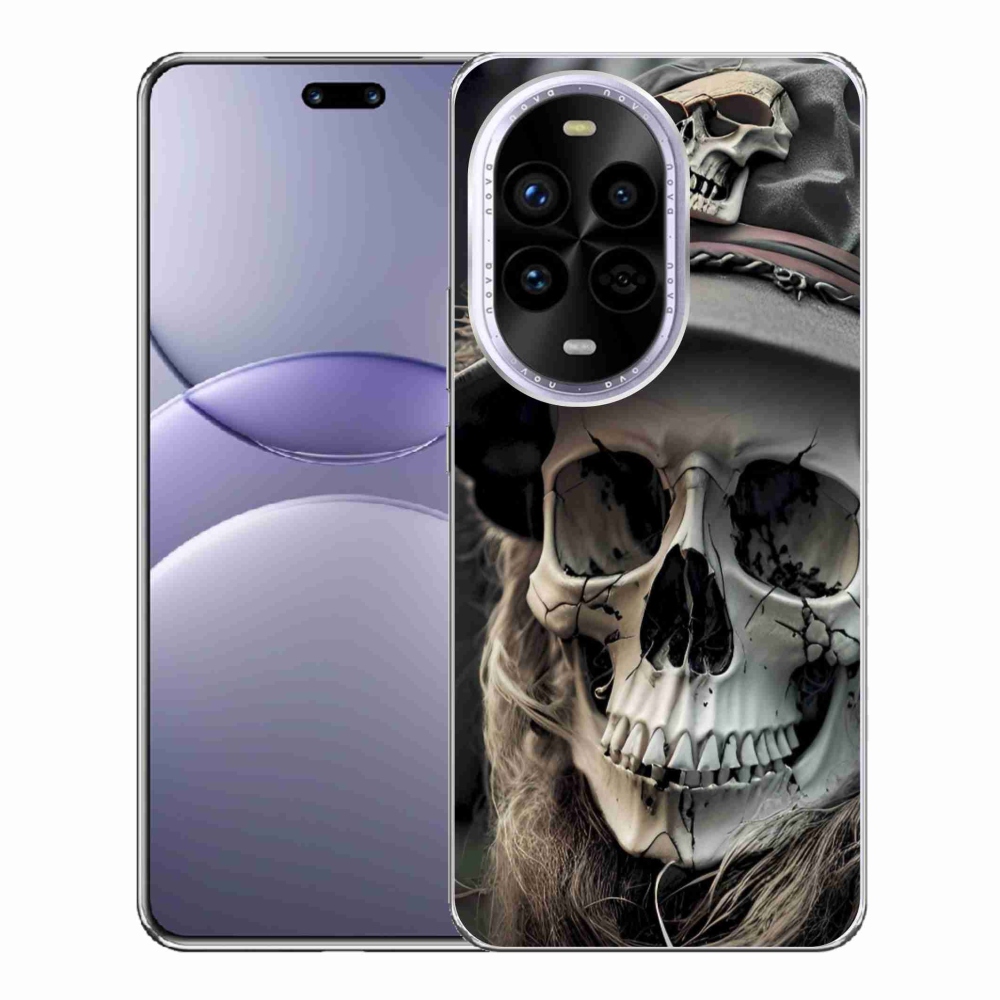 Gelový kryt mmCase na Huawei Nova 13 Pro 5G - temná lebka