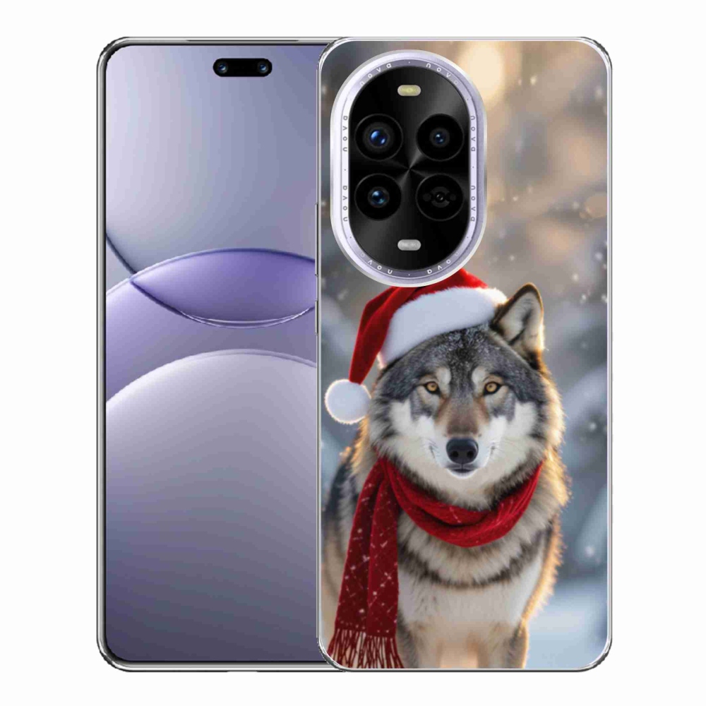 Gelový kryt mmCase na Huawei Nova 13 Pro 5G - vánoční vlk
