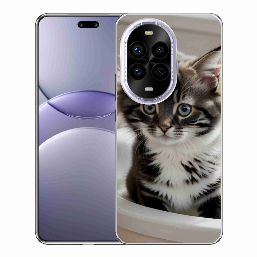 Gelový kryt mmCase na Huawei Nova 13 Pro 5G - zvědavé kotě