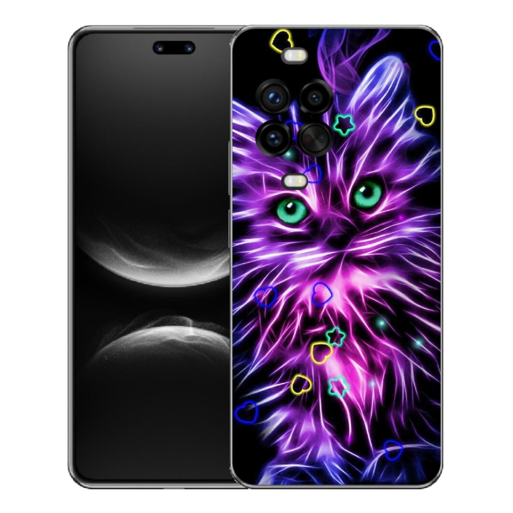 Gelový kryt mmCase na Huawei Nova 14 Pro - abstraktní kočka