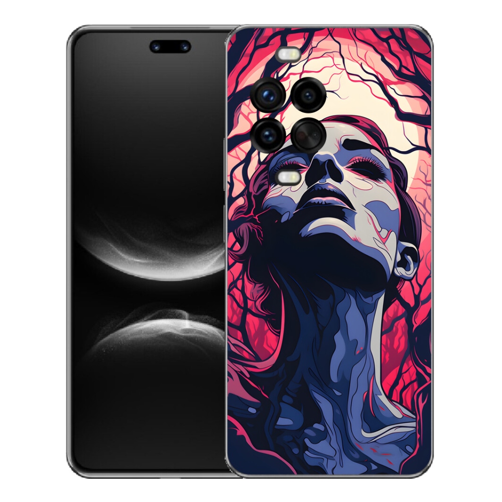 Gelový kryt mmCase na Huawei Nova 14 Pro - abstraktní obličej