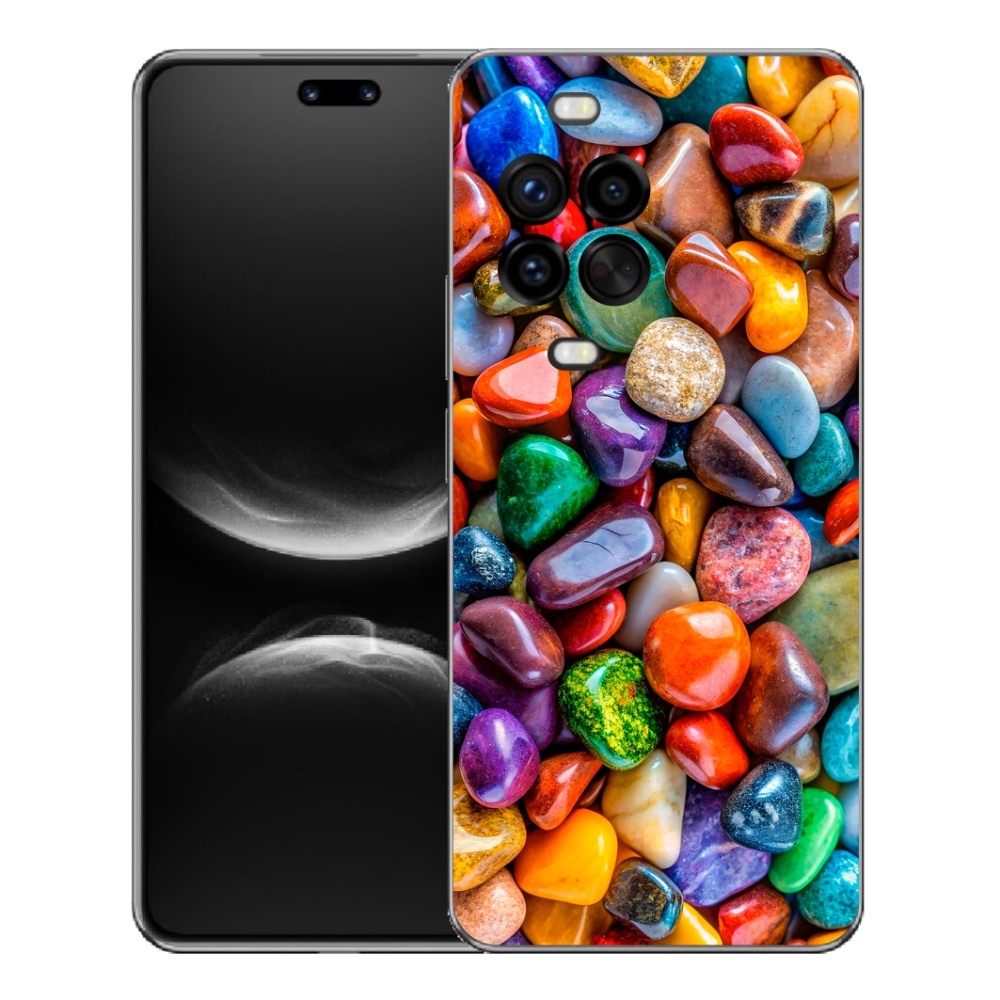 Gelový kryt mmCase na Huawei Nova 14 Pro - barevné kamínky