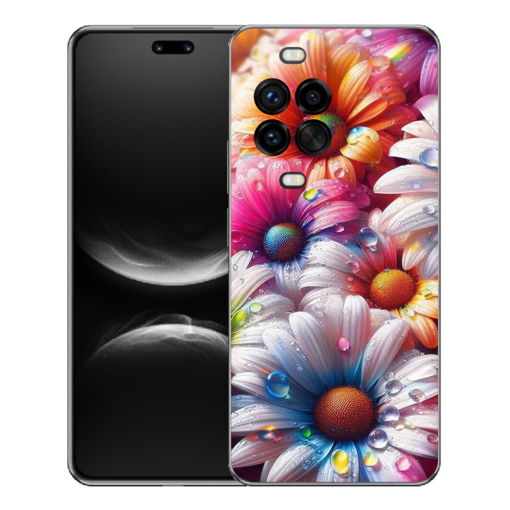 Gelový kryt mmCase na Huawei Nova 14 Pro - barevné kopretiny