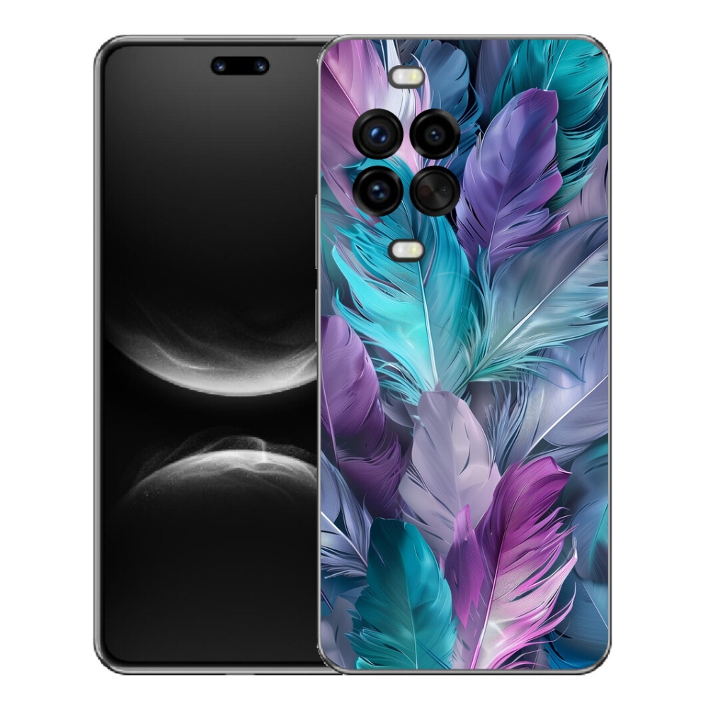 Gelový kryt mmCase na Huawei Nova 14 Pro - barevné peří 2