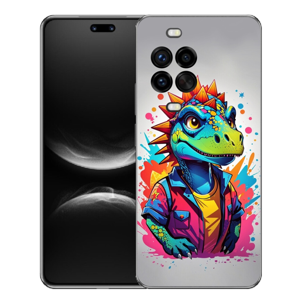 Gelový kryt mmCase na Huawei Nova 14 Pro - barevný dinosaurus