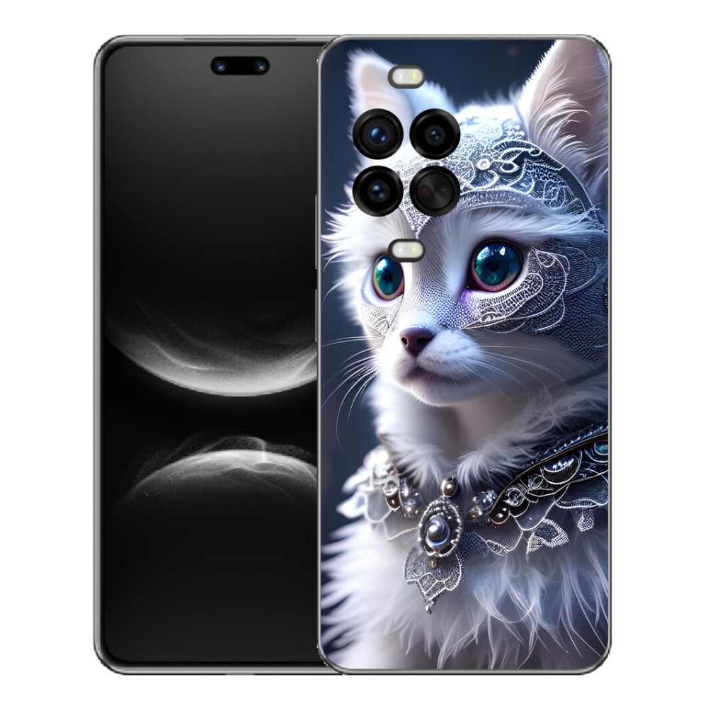 Gelový kryt mmCase na Huawei Nova 14 Pro - bílá kočka
