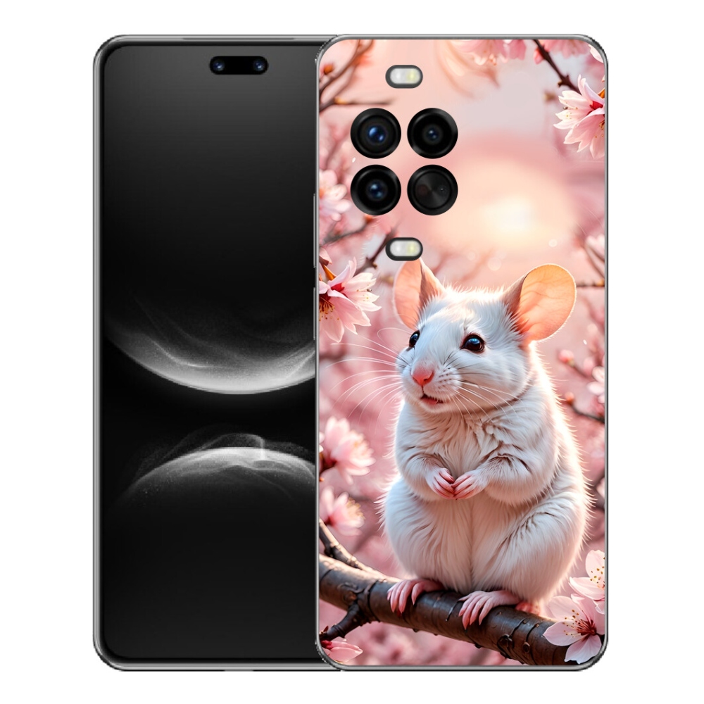 Gelový kryt mmCase na Huawei Nova 14 Pro - bílá myš na větvi