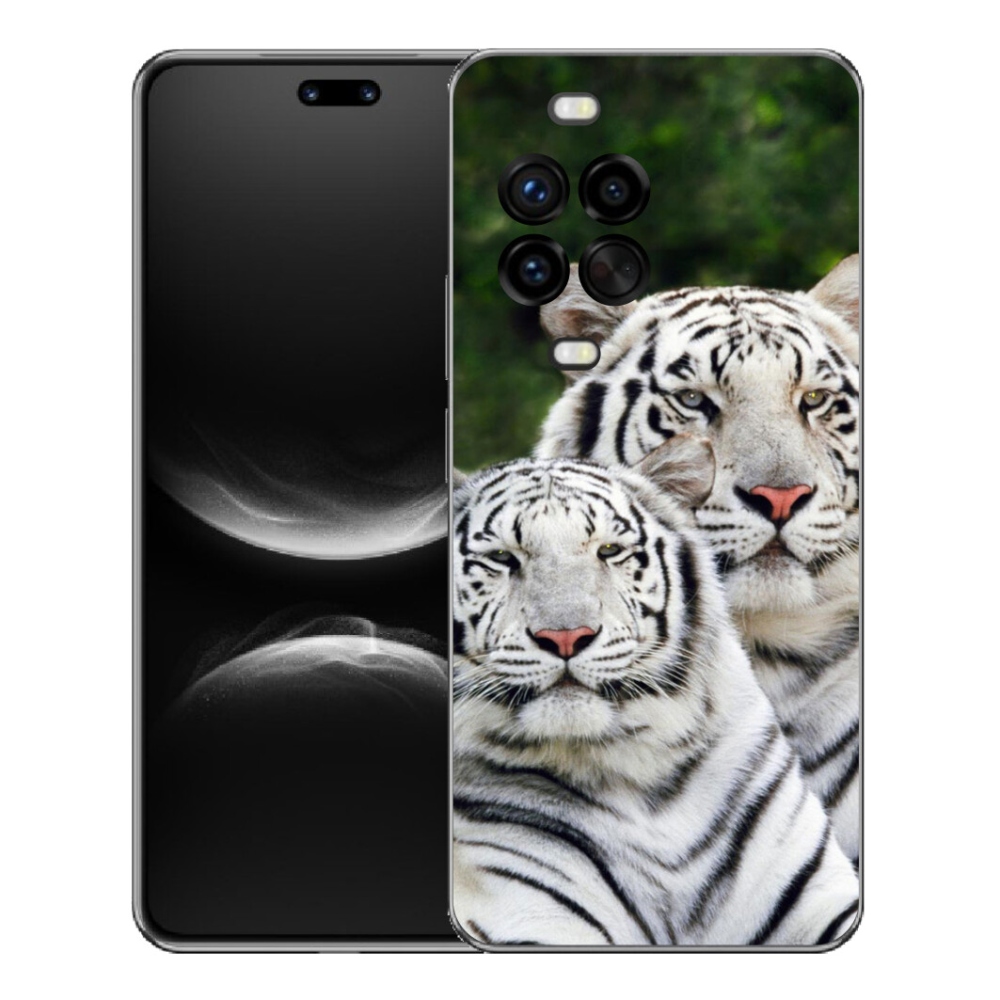 Gelový kryt mmCase na Huawei Nova 14 Pro - bílí tygři