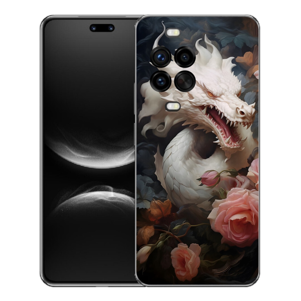 Gelový kryt mmCase na Huawei Nova 14 Pro - bílý drak