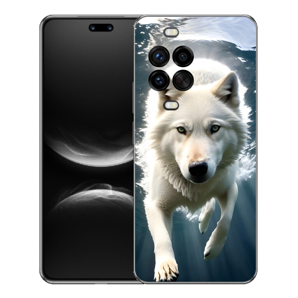 Gelový kryt mmCase na Huawei Nova 14 Pro - bílý vlk
