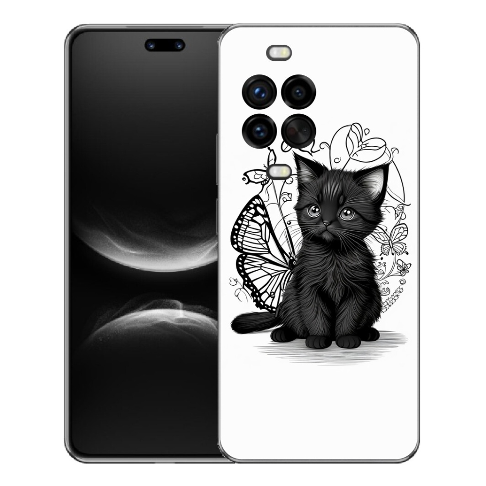 Gelový kryt mmCase na Huawei Nova 14 Pro - černé kotě