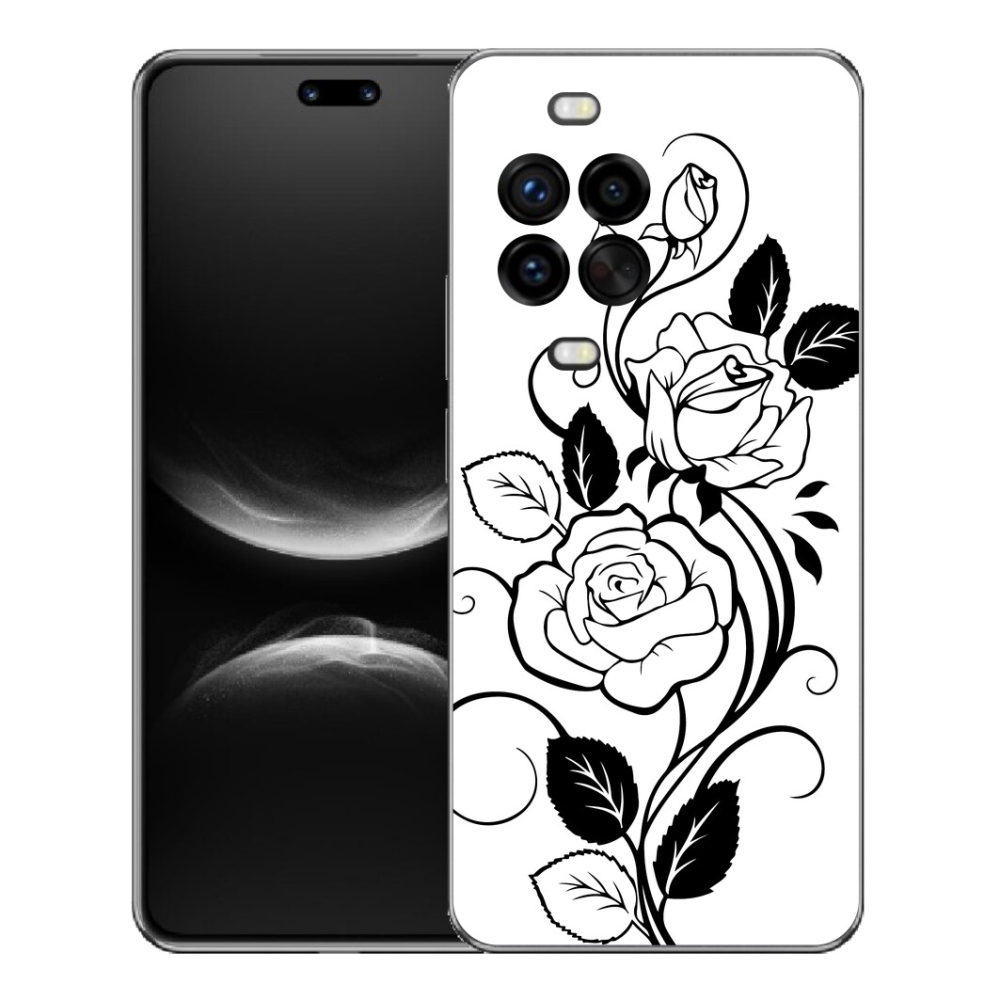 Gelový kryt mmCase na Huawei Nova 14 Pro - černobílá růže