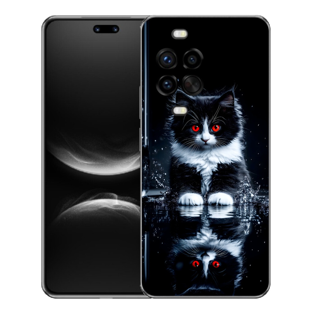 Gelový kryt mmCase na Huawei Nova 14 Pro - černobílé kotě