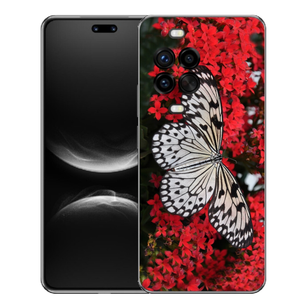 Gelový kryt mmCase na Huawei Nova 14 Pro - černobílý motýl 1