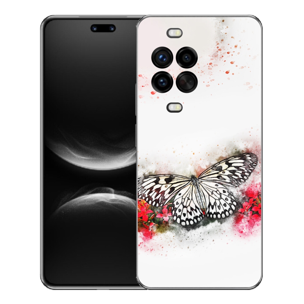 Gelový kryt mmCase na Huawei Nova 14 Pro - černobílý motýl