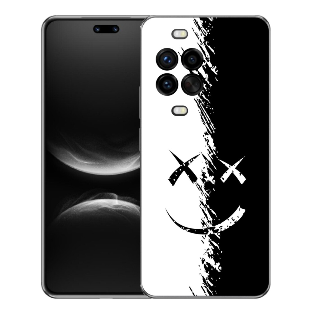 Gelový kryt mmCase na Huawei Nova 14 Pro - černobílý smajlík