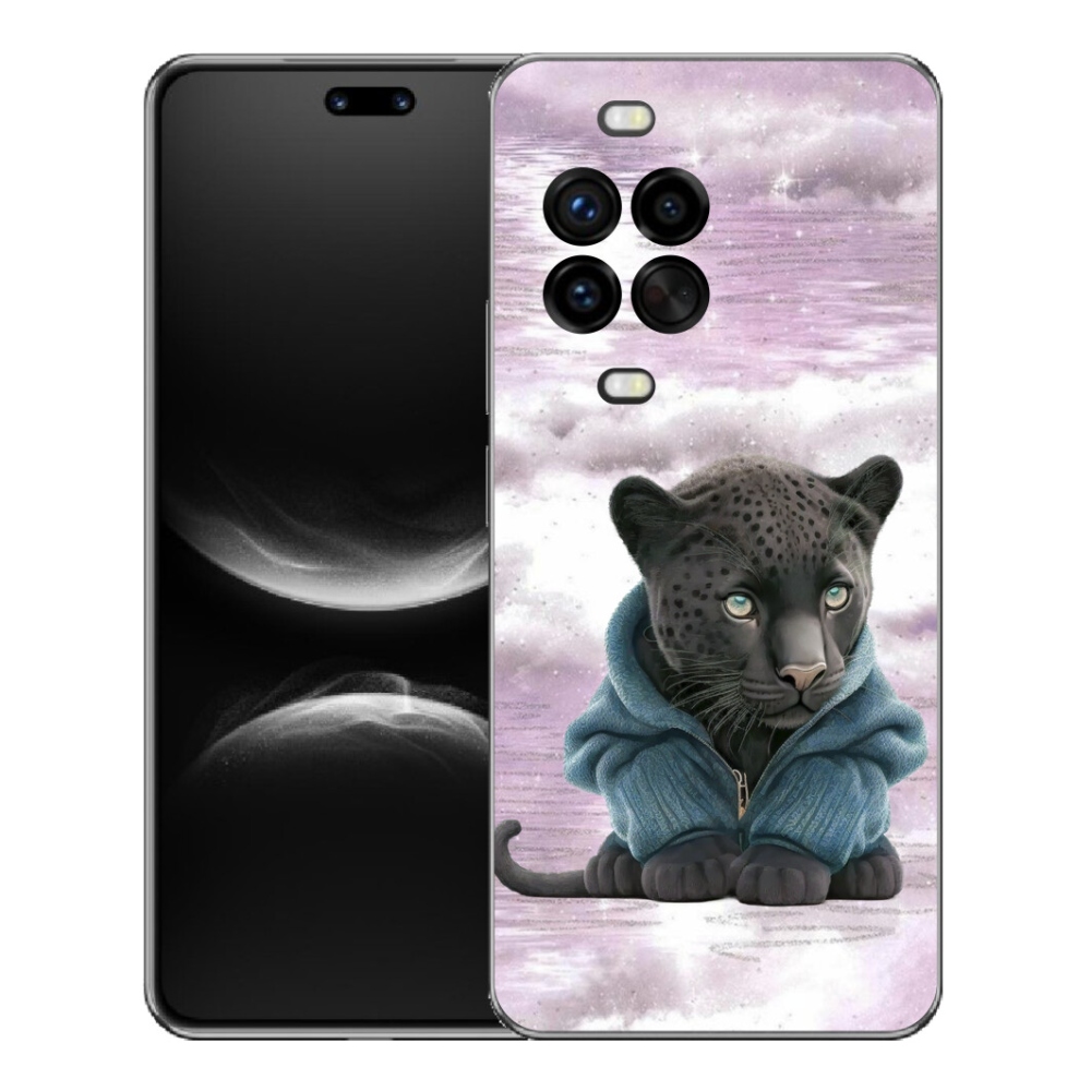 Gelový kryt mmCase na Huawei Nova 14 Pro - černý panter ve svetru