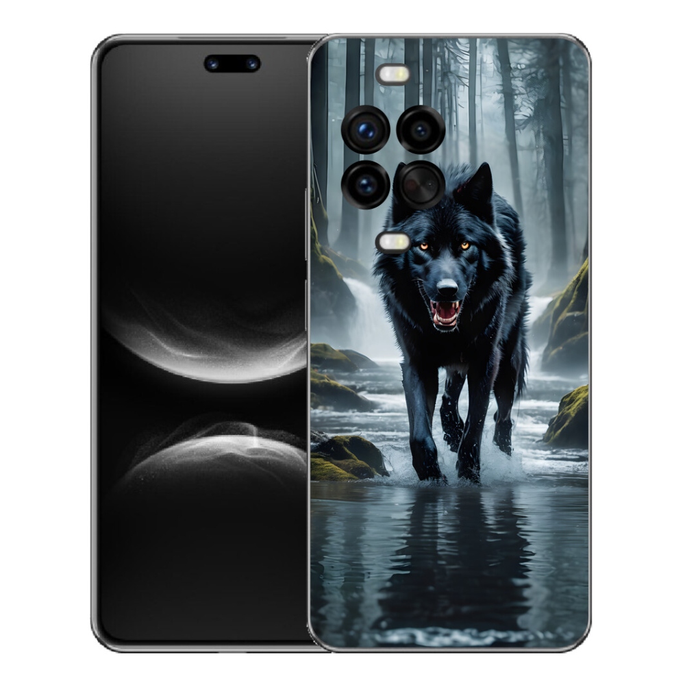 Gelový kryt mmCase na Huawei Nova 14 Pro - černý vlk