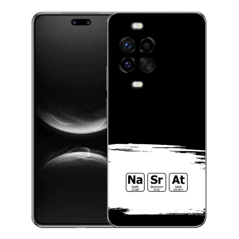 Gelový kryt mmCase na Huawei Nova 14 Pro - chemické prvky bíločerné pozadí