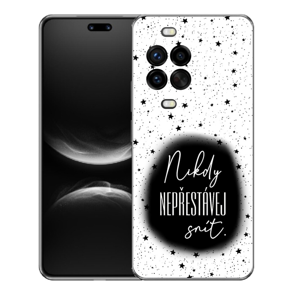 Gelový kryt mmCase na Huawei Nova 14 Pro - citát 1 černobílé pozadí