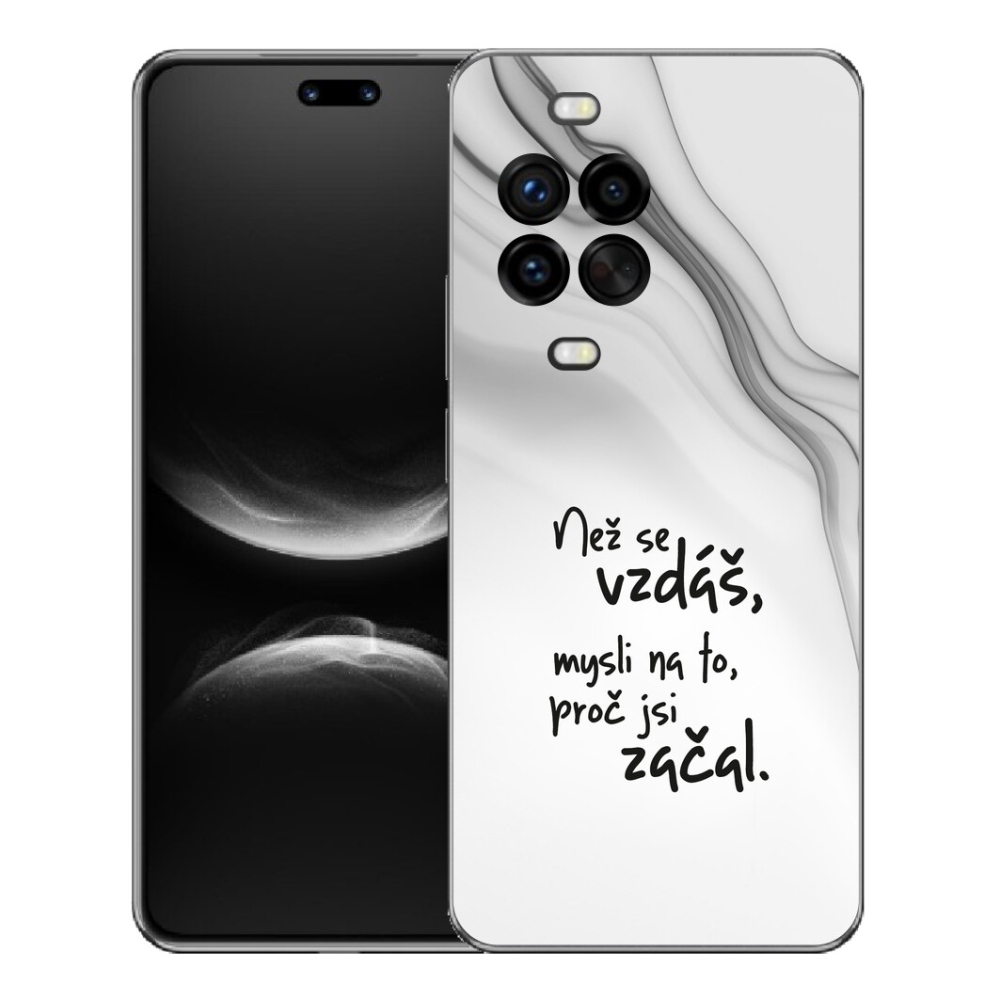 Gelový kryt mmCase na Huawei Nova 14 Pro - citát 2 bílé pozadí