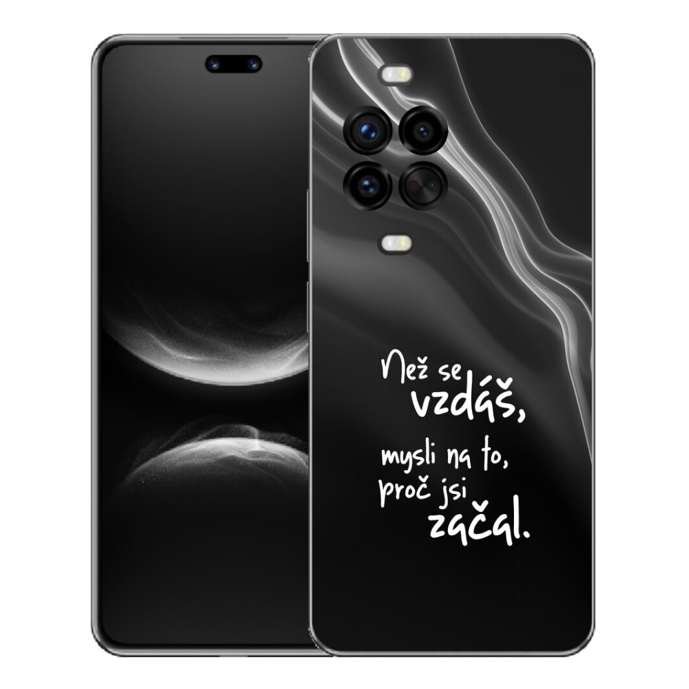 Gelový kryt mmCase na Huawei Nova 14 Pro - citát 2 černé pozadí