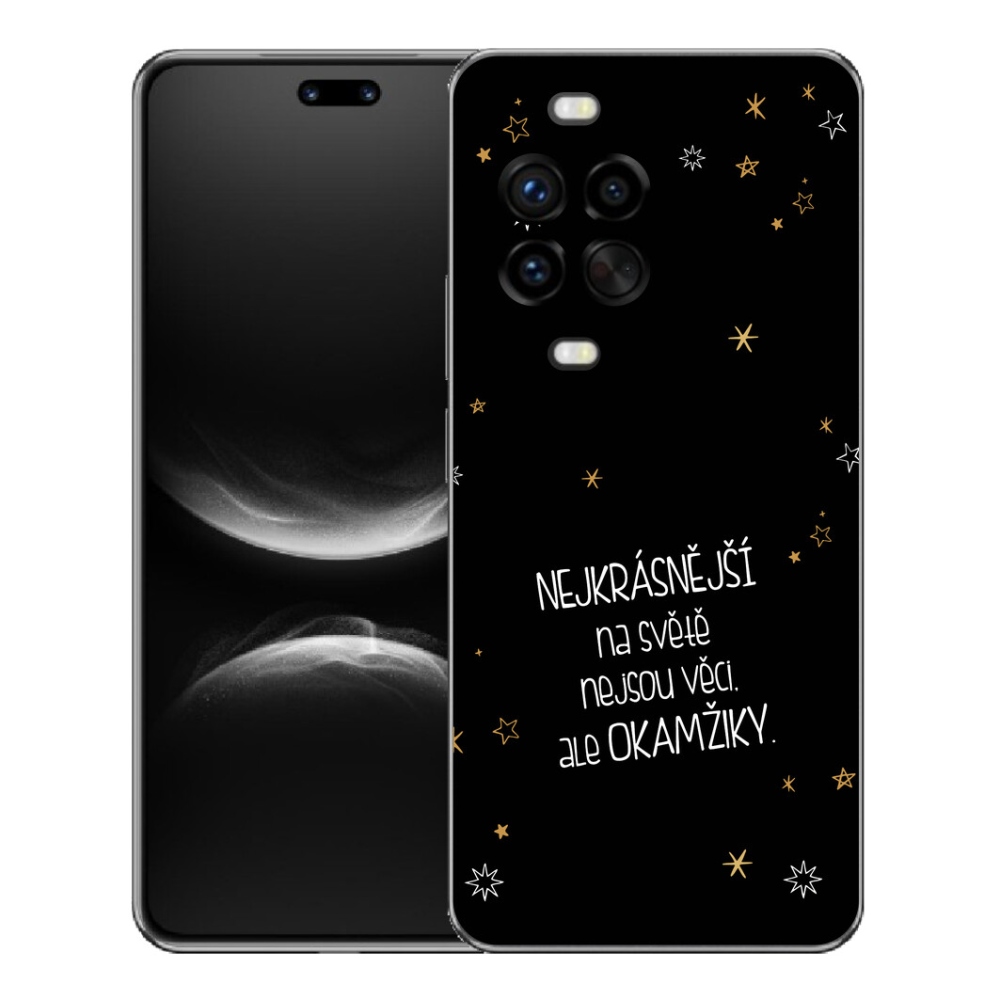 Gelový kryt mmCase na Huawei Nova 14 Pro - citát 4 černé pozadí