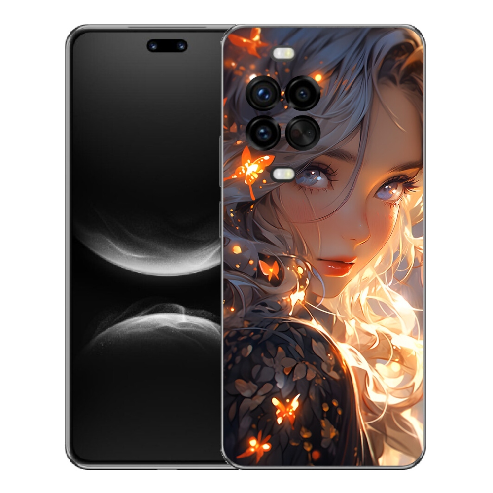 Gelový kryt mmCase na Huawei Nova 14 Pro - dívka a motýli